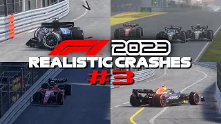 F1 2023 REALISTIC CRASHES #3