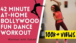 42 Minute At-home Bollywood High Intensity Dance Fitness Workout | Burns  🔥 250-500 calories