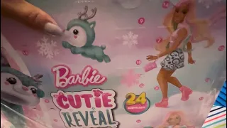 Barbie Cutie Reveal Advent Calendar & Doll, 25 Surprises Unboxing