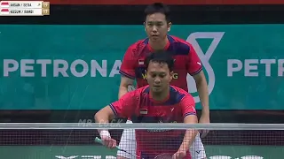 Mohammad Ahsan Hendra Setiawan vs Pramudya Yeremia   Badminton Petronas Malaysia Open 2023