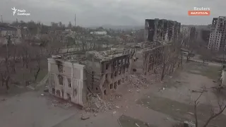 Мариуполь: видео из дрона.Сгоревшие дома.Видео разрушенного драмтеатра изнутри. Боль всех украинцев.