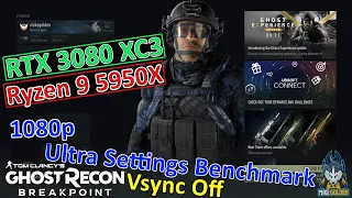 Ghost Recon Breakpoint Benchmark 1080p Ultra Settings | AMD Ryzen 9 5950X - Nvidia RTX 3080 XC3