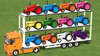 TRANSPORT OF COLORS ! TRANSPORTING COLORED MINI ZETOR TRACTORS TO HOME GARAGE ! Farming Simulator 22