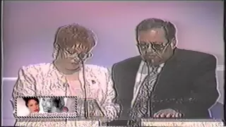 1996 Tejano Music Awards - Marcella & Abraham Quintanilla Accepting Selena's Award.