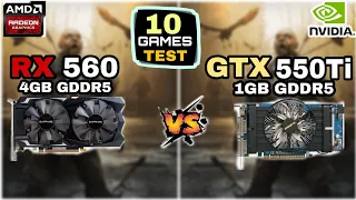 RX 560 Vs GTX 550 ti | 10 Games Test | How Big Difference ?