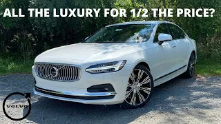 2022 Volvo S90 B6 AWD Inscription - REVIEW and POV DRIVE! BARGAIN Luxury Sedan!