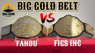 FANDU LUXE vs. WWE FIGURES INC BIG GOLD Belt Comparison | BRIGHT REVIEWS 4K