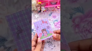 let's make a cute mini notebook 💜 #shorts #youtubeshorts #paper_craft #diy