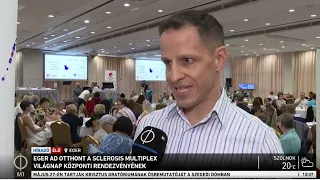 SM Világnap 2024 - M1 Híradó élő bejelentkezés Egerből az SM betegtalálkozóról - B. Papp László