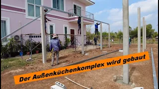 Auswandern nach Thailand -  Die Außenküche wird gebaut