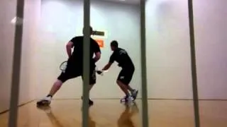 Josh and Rick Racquetball practice