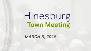 Hinesburg Town Meeting 2018