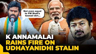 “Udhayanidhi Stalin as a person is not equal to PM Modi’s toenail dirt…” K Annamalai