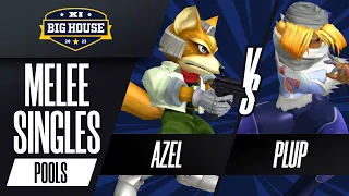 Azel (Fox) vs Plup (Sheik) - Melee Singles Pools - The Big House 11