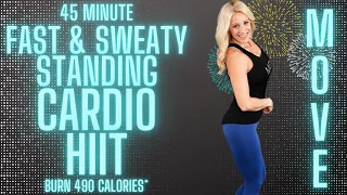 45 Minute ALL STANDING Cardio Hiit Workout | Burn 490 Calories*🔥