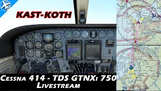 Flysimware Cessna 414AW |TDS GTNXi 750 | KAST-KOTH - MSFS