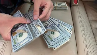 $30,000 Cash in My Mercedes-Benz S500 W221 [ASMR] - This is What $30,000 in Cash Looks Like