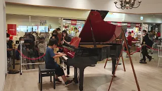 大阪ATC ストリートピアノ　トルコ行進曲　モーツァルト　弾いてみた　7歳　小学生2年　Turkish March Mozart Japan Osaka