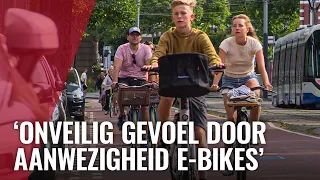 Amsterdamse fietser voelt zich onveilig door e-bikes en scooters