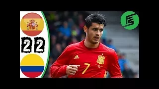 Spain vs Colombia 2-2 - Highlights & Goals - 07 June 2017