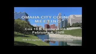 Omaha Nebraska City Council meeting February 4, 2020