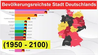 Bevölkerungsreichste Stadt Deutschlands (1950 - 2100)
