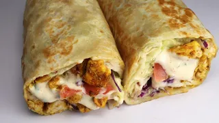 Chicken Wrap, Quick And Easy Recipe By Recipes of the World