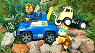 Щенячий Патруль на русском - Тайник в Песке. Кинетический Песок. Paw Patrol Chase Tow Truck