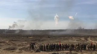 Показательное выступление танкового взвода