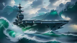 Super Large AIRCRAFT CARRIER Hit by MONSTER Wave | Aircraft carrier in the middle of a storm