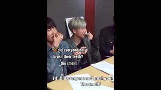 BTS hating on each others breath 😂