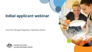 ASQA webinar on initial application for RTOs and CRICOS