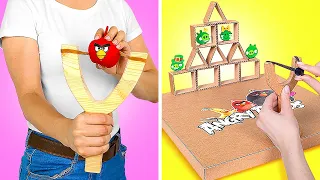 2 DIY Angry Birds Games In Real Life! || DIY Projects From Cardboard