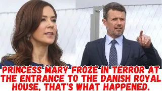 Princess Mary froze in terror at the entrance to the Danish royal house, that's what happened.