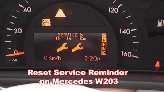 Reset Service Reminder on Mercedes W203 / How to Reset service interval in Mercedes W203