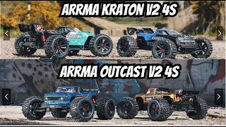 New Arrma Outcast and Arrma Kraton 4s V2