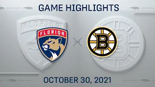 NHL Highlights | Panthers vs. Bruins - Oct. 30, 2021