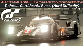 Gran Turismo 7 - Weekly Challenges (Fevereiro/February) Semana/Week 3 | Todas as Corridas/All Races