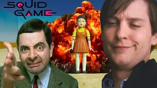 Mr. Bean and Bully Maguire DESTROYS Squid Game