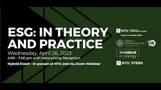 ESG: In Theory and Practice