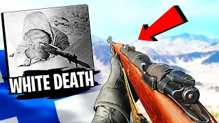 Playing as 'The White Death' in Warzone (Sniper iron sights ONLY)