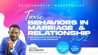 Relationship Masterclass | 12 Toxic Relationship Checklist | Signs Of Bad Relationships | PART 2