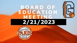 Board of Education Meeting 02/21/2023