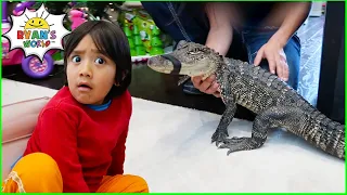 Surprise Ryan with Pet Alligator and other Animals at home!!!