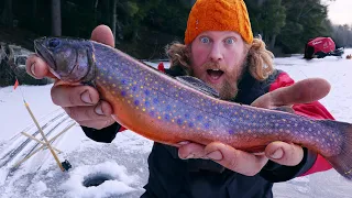 Ice Fishing Catch and Cook Brook Trout on Thin Ice - How Thin is too Thin?