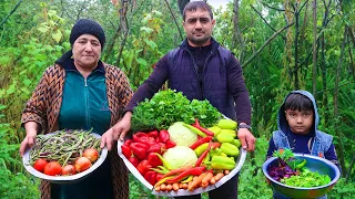 PICKLED CABBAGE SALAD FOR THE WINTER  IN THE VILLAGE | UNIQUE WAY TO COOKING BEANS