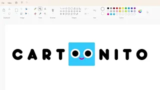How to draw the Cartoonito logo using MS Paint | How to draw on your computer