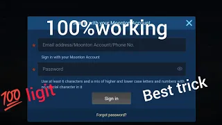 Mobile legend moonton account switch problem 100ligit