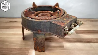 Restoring this 'HOT WOK' Stove I found in the Junkyard