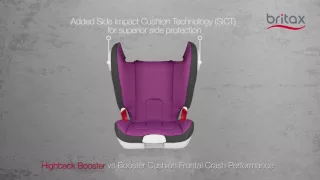 BRITAX Highback Booster vs Booster Cushion Crash Test